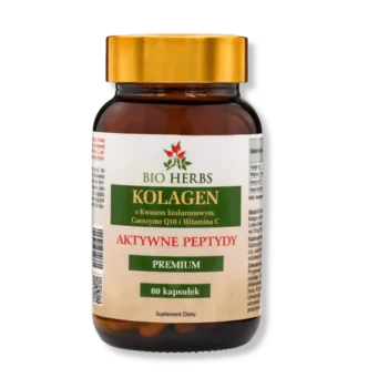 Opakowanie kolagen aktywne peptydy na bezbarwnym tle.