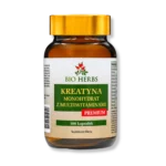 Brązowy słoiczek kreatyniny z bio herbs