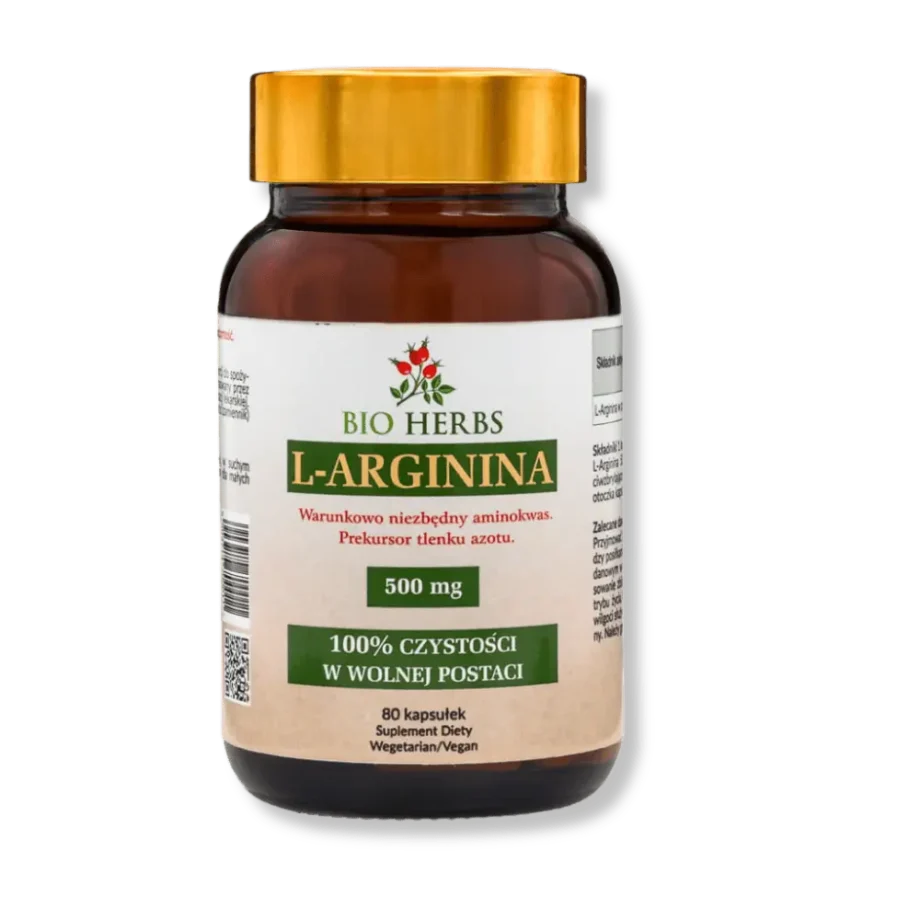 Słoiczek z suplementem diety l-arginina bio herbs
