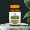 Lion's Mane (Soplówka Jeżowata) Bio-Herbs - suplement dla funkcji poznawczych na marmurze z zielonym liściem symbolizującym naturalne pochodzenie