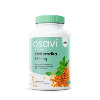 Białe opakowanie kozieradki od osavi 550 mg