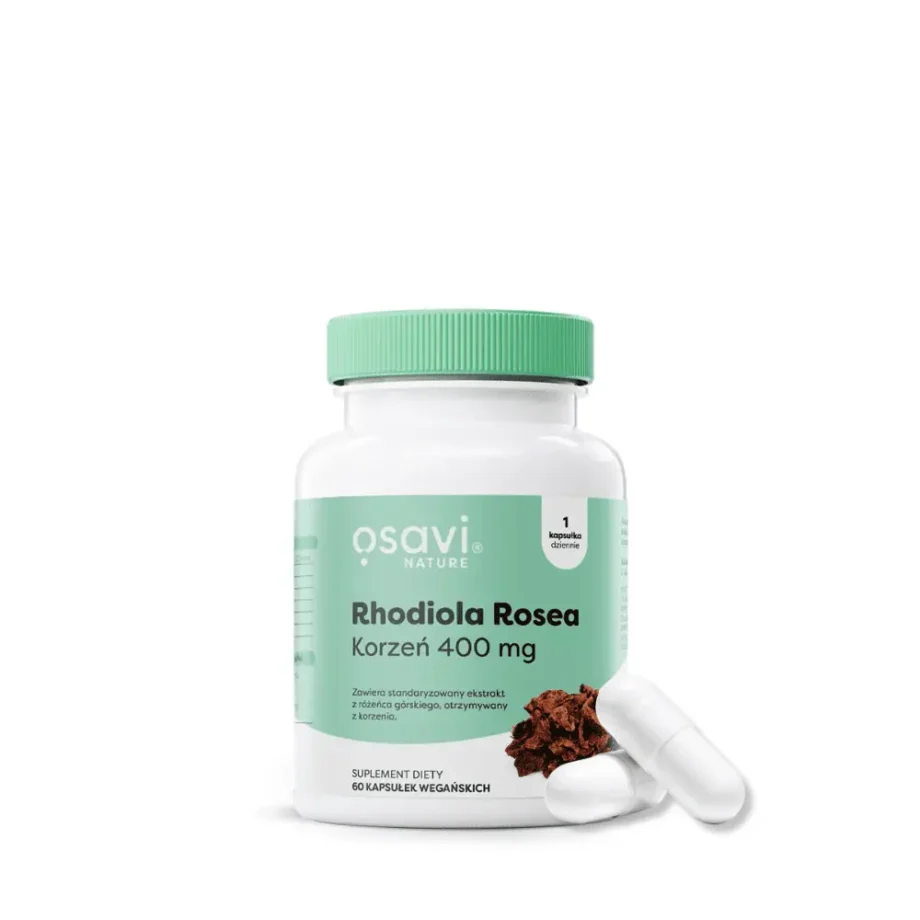 Opakowanie rhodiola rosea od osavi z dwoma kapsułkami