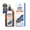 Opakowanie super omega 2900 mg od osavi oraz butelka z suplementem wraz z potwierdzeniem nagrody za produkt