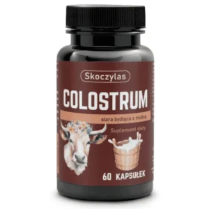COLOSTRUM Skoczylas z inuliną - suplement diety wspierający odporność i zdrowie jelit, opakowanie na białym tle