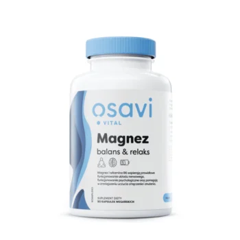 OSAVI Magnez balans & relaks - 90 wegańskich kapsułek na białym tle