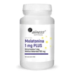 Melatonina 1mg tabletki Aliness PLUS 100 Vege - opakowanie produktu na białym tle