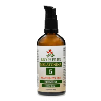Melatonina krople na sen 1mg z melisą Bio-Herbs - opakowanie produktu na białym tle