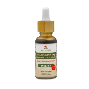 Melatonina krople na sen 1mg z melisą Bio-Herbs - opakowanie produktu na białym tle