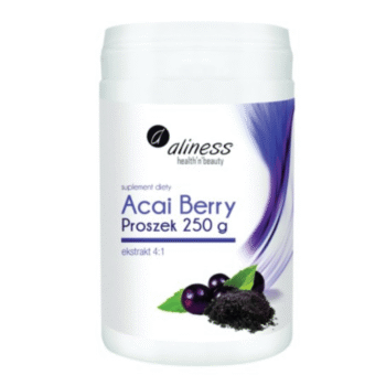 Acai Berry Aliness proszek, opakowanie na białym tle