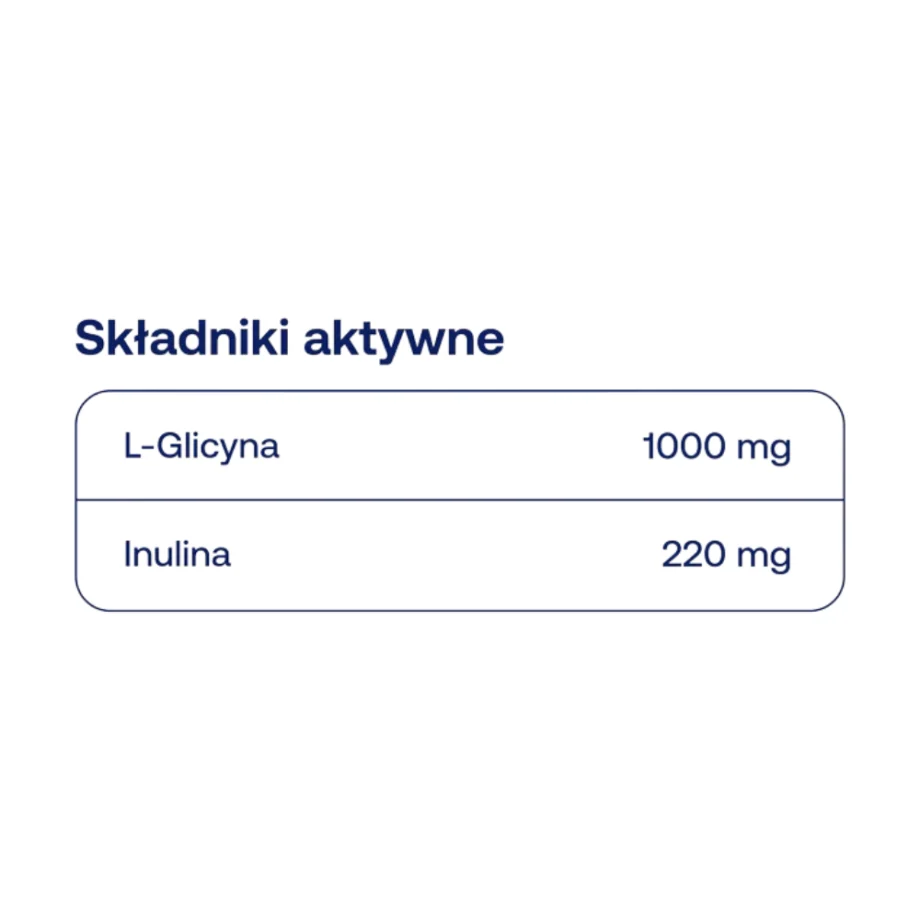 Skład BICAPS GLYCINE - sprawdzone składniki wysokiej jakości, bez zbędnych dodatków.